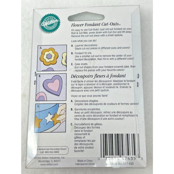 NEW Wilton Star Flower Fondant Cut-Outs Cutters 3 Piece Set Cookie Cake Baking - Picture 5 of 5